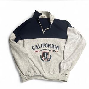 California San Francisco Half-Zip Sweatshirt #Vintage